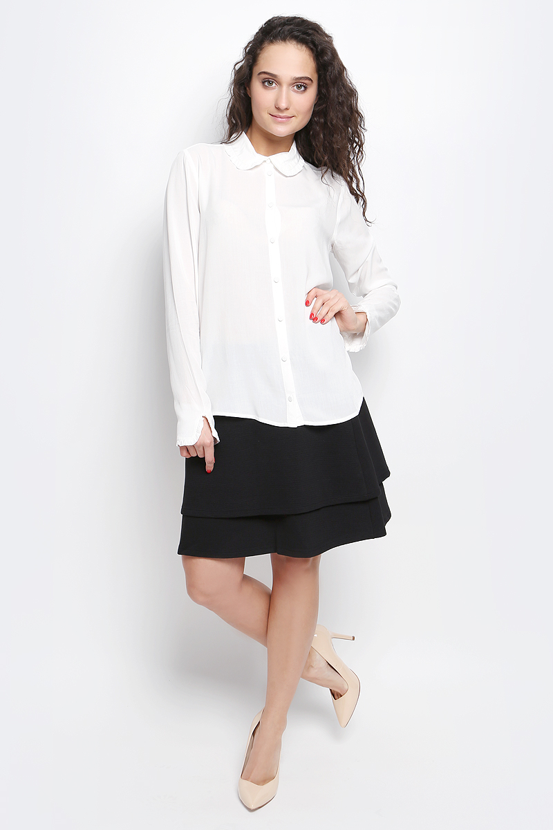 Блузка женская Tom Tailor Contemporary, цвет: молочный. 2033048.00.75_8210. Размер 34 (40)2033048.00.75_8210 Блузка женская Tom Tailor Contemporary, цвет: молочный. 2033048.00.75_8210. Размер 34 (40)2033048.00.75_8210Женская блуза Tom Tailor Contemporary с длинными рукавами и отложным воротником выполнена из натуральной вискозы. Блузка имеет свободный крой и застегивается на пуговицы спереди. Манжеты рукавов и край воротника изделия украшены мелкими оборками.