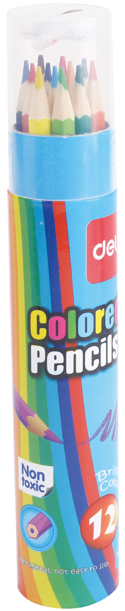 Deli Набор цветных карандашей с точилкой 12 шт
