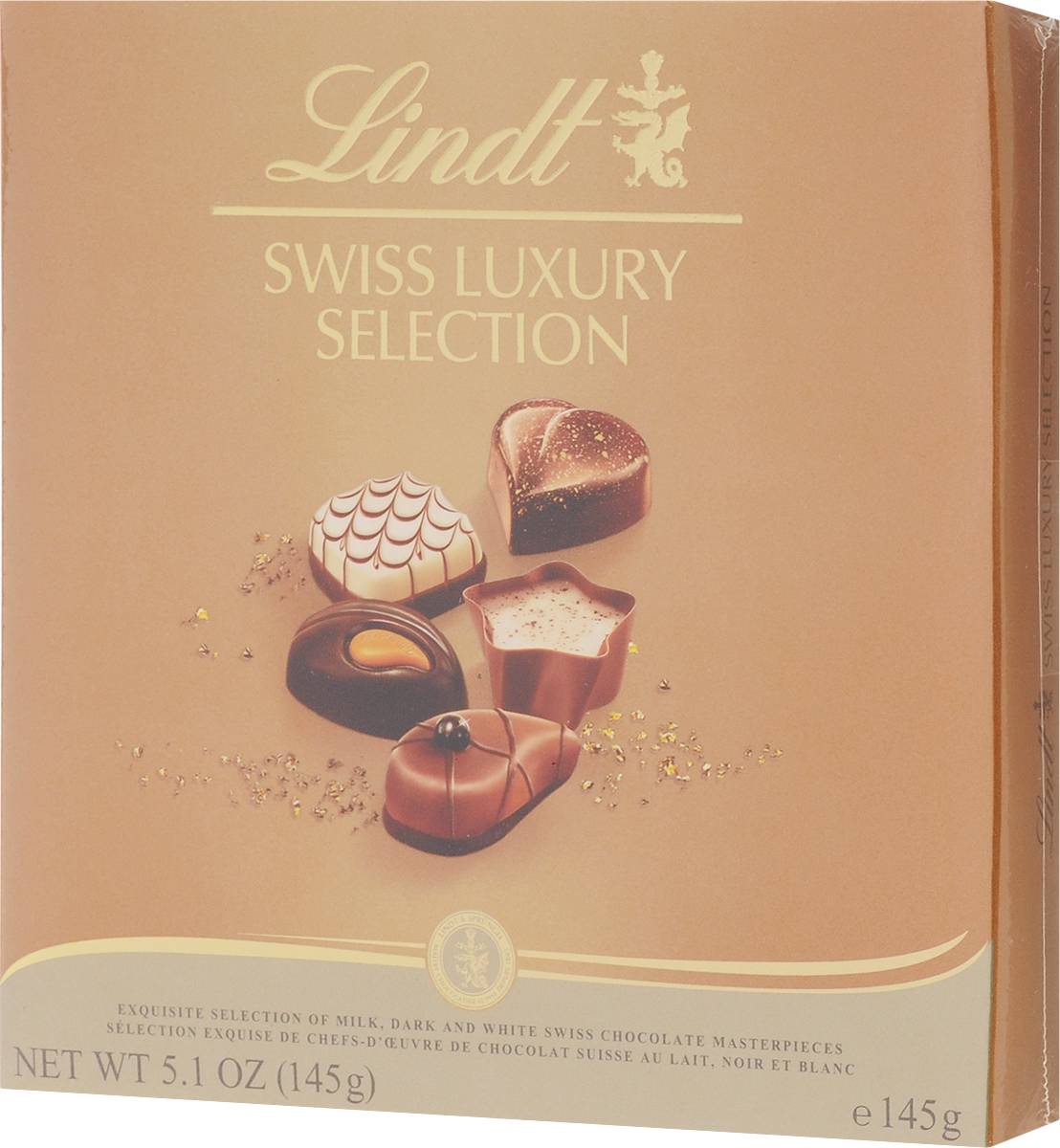 Lindt Swiss Luxury Selection Швейцарская роскошь пралине, 145 г7610400075497 Lindt Swiss Luxury Selection Швейцарская роскошь пралине, 145 г7610400075497Эксклюзивный швейцарский шоколад, соблазнительные начинки и изысканные украшения... Это замечательный выбор для утонченного подарка и предмет гордости на праздничном столе.Уважаемые клиенты! Обращаем ваше внимание, что полный перечень состава продукта представлен на дополнительном изображении.