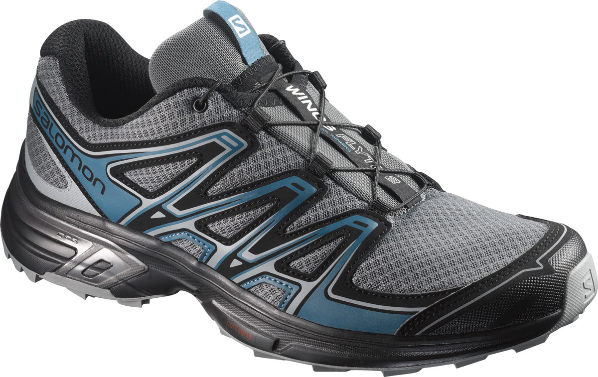 Кроссовки для бега мужские Salomon Wings Flyte 2, цвет: серый, синий. L39471400. Размер 12 (46)L39471400 Кроссовки для бега мужские Salomon Wings Flyte 2, цвет: серый, синий. L39471400. Размер 12 (46)L39471400Легкие кроссовки Wings Flyte 2 от Salomon созданы для уверенного бега по пересеченной местности. Модель выполнена из эластичной сетчатой ткани 3D Stretch Air Mesh со вставками из синтетической кожи. На мыске предусмотрена защитная резиновая накладка. Конструкция верха Sensifit обеспечивает надежный обхват ноги.Подкладка выполнена из мягкого текстиля. Стелька OrthoLite, выполненная из EVA пластика, улучшает амортизацию. Кроссовки оснащены системой быстрой шнуровки Quicklace, а также кармашком для шнурков.Облегченная система шасси Agile Chassis System Lite гарантирует максимальный комфорт и поддержку стопы. Подошва Contagrip отвечает за надежное сцепление с поверхностью и не оставляет следов.В таких кроссовках ваши тренировки станут еще эффективнее. Они подчеркнут ваш стиль и индивидуальность.