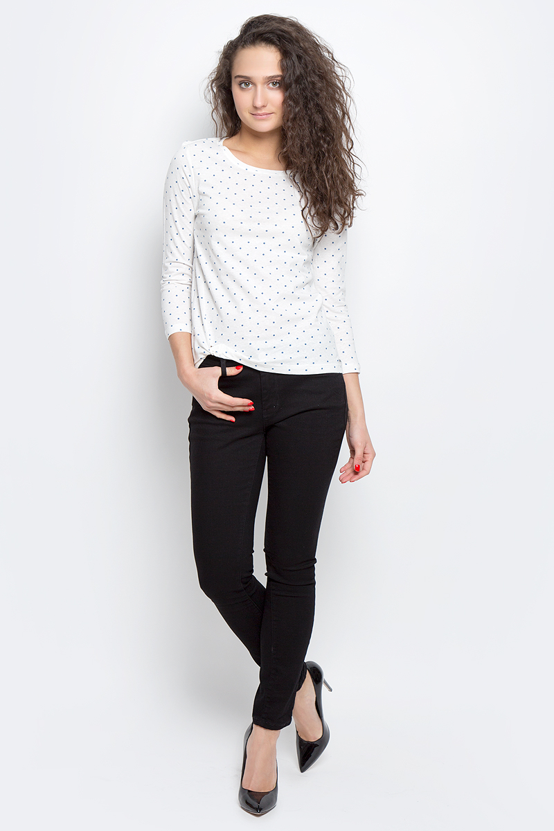 Лонгслив женский Tom Tailor Denim, цвет: белый, синий. 1037095.02.71_8005. Размер XL (50)1037095.02.71_8005 Лонгслив женский Tom Tailor Denim, цвет: белый, синий. 1037095.02.71_8005. Размер XL (50)1037095.02.71_8005Женский лонгслив Tom Tailor Denim выполнен из хлопка с добавлением льна.Лонгслив с круглым вырезом горловины и рукавами 3/4 понизу дополнен оригинальным подворотом. Оформлено изделие принтом в горошек.