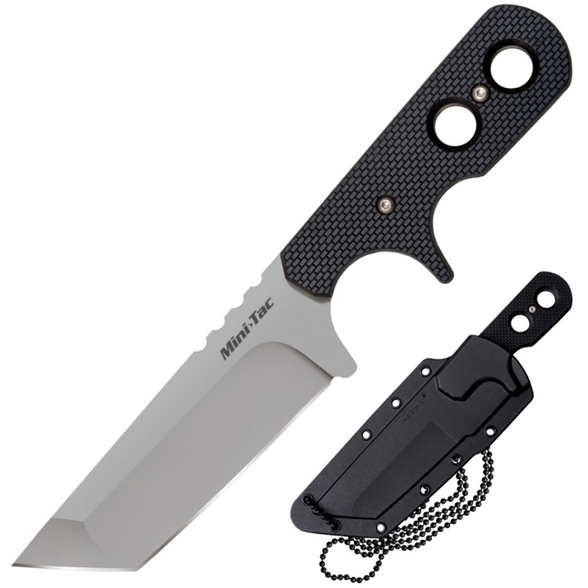 Нож Cold Steel Mini Tac, с ножнами, общая длина 17,1 смCS/49HTFZ Нож Cold Steel Mini Tac, с ножнами, общая длина 17,1 смCS/49HTFZОригинальный нож модели Mini Tac, выполненный с фиксированным клинком, разработан всемирно известным производителем Cold Steel. Нож оснащен стойкой эргономичной рукоятью из прочного пластика. Клинок с гладкой заточкой изготовлен из высококачественной нержавеющей стали, стойкой к коррозии и долговечной в использовании. Ножны, входящие в комплект, изготовлены из полимерного материала, обеспечивающего безопасность хранения и ношения.Размер ножа в открытом виде: 17,1 см.Толщина лезвия: 2,5 мм.