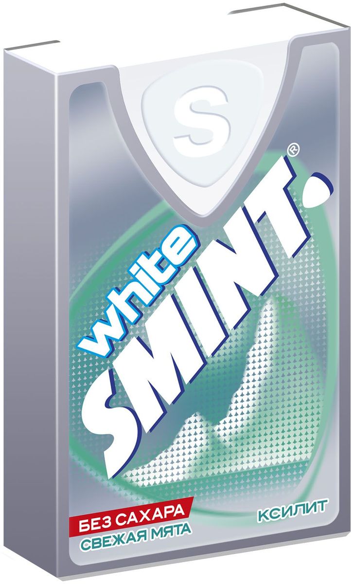 White Smint Свежая мята драже, 5,6 г8253146 White Smint Свежая мята драже, 5,6 г8253146Освежающие пастилки Сминт без сахара, со вкусом свежей мяты.