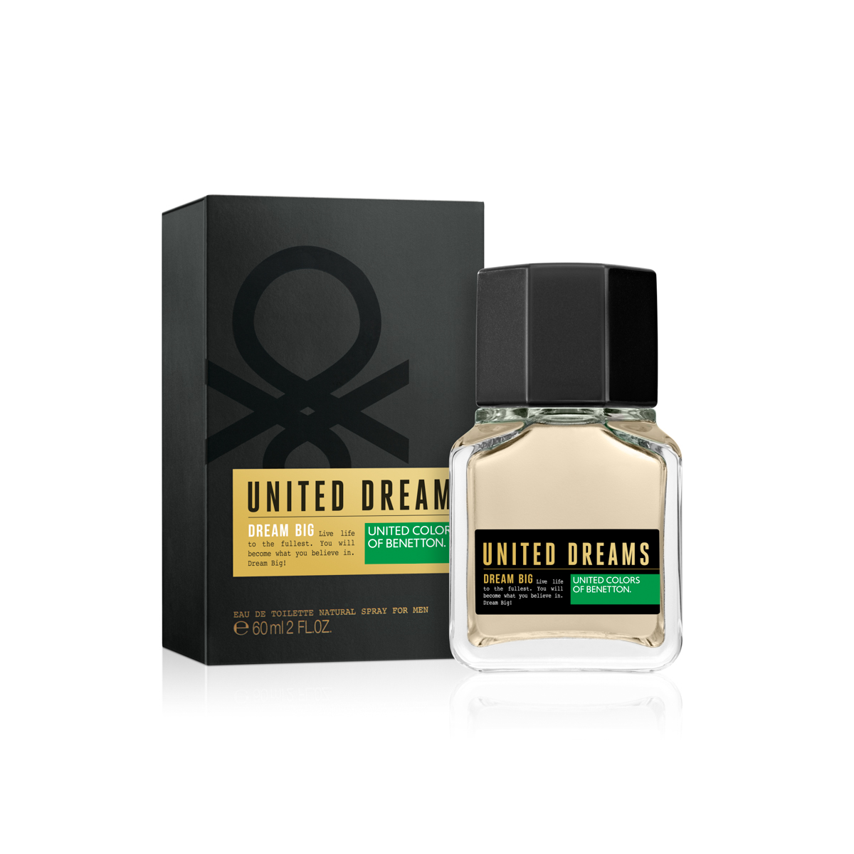 Benetton Dream Big men Туалетная вода 60 мл65111637 Benetton Dream Big men Туалетная вода 60 мл65111637Энергия революции мечтателей, начавшаяся с коллекции UNITED DREAMS, достигает своей кульминации с появлением аромата DREAM BIG, ставшего женственной, чувственной и яркой коммуникацией от бренда в сопровождении вдохновляющего пожелания «СЧАСТЛИВЫХ НОВЫХ МЕЧТАНИЙ». Оптимистичное и позитивное послание от бренда UNITED COLORS OF BENETTON для всех мечтателей, верящих в то, что мечты могут изменить мир.Верхняя нота: Бергамот, Лимон, кардамон, Корица, Средняя нота: Кипарис, Лаванда, Флердоранж, Шлейф: Лаванда и Лабданум создают дерзкий и провоцирующий нюансНанести на кожу, избегая попадания в глаза.