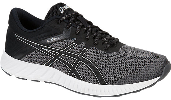 Кроссовки для бега мужские Asics Fuzex Lyte 2, цвет: черный, серый. T719N-9093. Размер 11H (44,5)T719N-9093 Кроссовки для бега мужские Asics Fuzex Lyte 2, цвет: черный, серый. T719N-9093. Размер 11H (44,5)T719N-9093Fuzex Lyte 2 – это оптимальное сочетание легкости и удобства с амортизацией. Эти многофункциональные кроссовки можно использовать в качестве удобного повседневного варианта для тех, кто ведет активный образ жизни, поскольку кроссовки обеспечат дополнительную поддержку стопы. Они отлично подходят и для коротких пробежек, и продолжительных забегов. В этих беговых кроссовках используется уникальная технология fuzeGEL, представляющая собой сочетание двух революционных технологий – свойств геля Asics GEL и подошвы из сверхлегкой пены. В результате получились облегченные кроссовки, в которых проще бежать, и которые при этом обеспечивают оптимальную амортизацию. У кроссовок fuzeX 2 менее высокий подъем стопы, что означает, что они предлагают непревзойденную систему реагирования на каждое движение, а это, в свою очередь, позволяет лучше чувствовать землю под ногами.