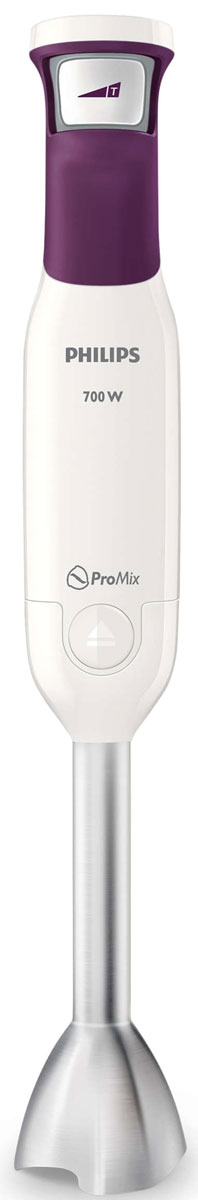 Philips HR2645/70 блендерHR2645/70 Philips HR2645/70 блендерHR2645/70Мощный и надежный ручной блендер Philips HR2645/70 оснащен функцией SpeedTouch для удобного выбора скорости и простого управления. Технология ProMix гарантирует плавное, эффективное смешивание для достижения однородной консистенции. Смешивайте, взбивайте, нарезайте, измельчайте поре — готовьте разнообразные рецепты простым нажатием кнопки.Эргономичная мягкая рукоятка обеспечивает удобный и безопасный захват, что облегчает использование ручного блендера.Благодаря мощному и надежному мотору 700 Вт вы сможете использовать большое количество аксессуаров, обрабатывать практически любые ингредиенты и добиваться превосходных результатов при приготовлении любимых блюд.Уникальная технология Philips ProMix разработана в сотрудничестве со специалистами престижного Штутгартского университета и представляет собой погружную волнообразную насадку треугольной формы, которая гарантирует плавное, быстрое и эффективное смешивание для достижения однородной консистенции.Удобный выбор скорости обработки с помощью одной кнопки: чем сильнее нажатие, тем выше скорость. Включение блендера на медленной скорости предотвращает разбрызгивание, плавное увеличение скорости позволяет подобрать оптимальный режим для любых ингредиентов. Смешивайте, взбивайте, нарезайте — готовьте разнообразные рецепты простым нажатием кнопки.Насадка-венчик ручного блендера Philips для приготовления взбитых сливок, майонеза, жидкого теста и не только. Расширяет возможности блендера, делая его универсальным.