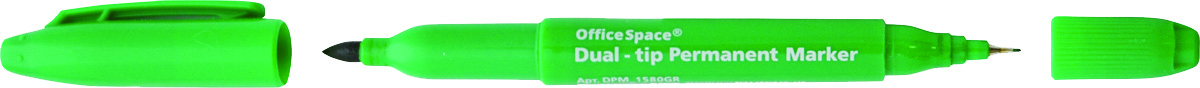 OfficeSpace Маркер перманентный двухсторонний цвет зеленыйDPM_1580GR OfficeSpace Маркер перманентный двухсторонний цвет зеленыйDPM_1580GRПерманентный двухсторонний маркер OfficeSpace предназначен для письма на большинстве поверхностей: бумаге, коже, пластике, металле, резине, ткани. Маркер имеет пулевидный наконечник.