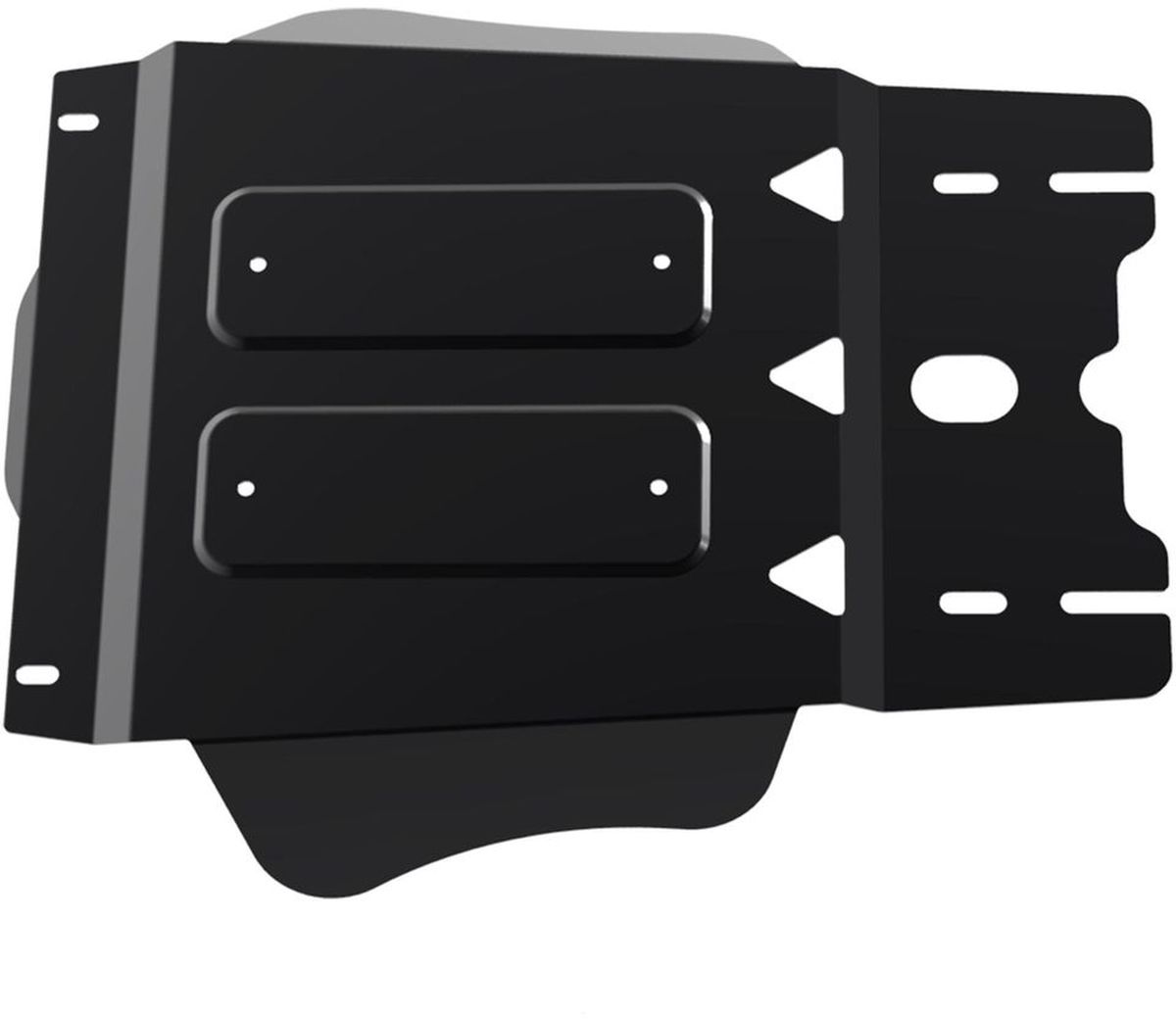 Защита КПП и РК Автоброня Porsche Cayenne 2010-2014 2014-/Volkswagen Touareg 2010-2014 2014-, сталь 2 мм111.04604.1 Защита КПП и РК Автоброня Porsche Cayenne 2010-2014 2014-/Volkswagen Touareg 2010-2014 2014-, сталь 2 мм111.04604.1Защита КПП и РК Автоброня для Porsche Cayenne, V - 3,0TD, 4,8 2010-2014 2014-/Volkswagen Touareg, V - 3,0 TDI; 3,6 FSI 2010-2014 2014-, сталь 2 мм, 111.04604.1Дополнительно можно приобрести другие защитные элементы из комплекта: защита картера - 111.05824.2Стальные защиты Автоброня надежно защищают ваш автомобиль от повреждений при наезде на бордюры, выступающие канализационные люки, кромки поврежденного асфальта или при ремонте дорог, не говоря уже о загородных дорогах.- Имеют оптимальное соотношение цена-качество.- Спроектированы с учетом особенностей автомобиля, что делает установку удобной.- Защита устанавливается в штатные места кузова автомобиля.- Является надежной защитой для важных элементов на протяжении долгих лет.- Глубокий штамп дополнительно усиливает конструкцию защиты.- Подштамповка в местах крепления защищает крепеж от срезания.- Технологические отверстия там, где они необходимы для смены масла и слива воды, оборудованные заглушками, закрепленными на защите.Толщина стали 2 мм.В комплекте инструкция по установке.Уважаемые клиенты!Обращаем ваше внимание на тот факт, что защита имеет форму, соответствующую модели данного автомобиля. Наличие глубокого штампа и лючков для смены фильтров/масла предусмотрено не на всех защитах. Фото служит для визуального восприятия товара.
