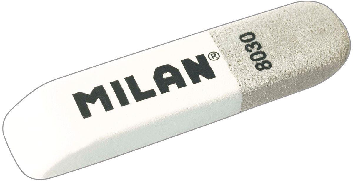 Milan Ластик 8030 скошенный комбинированныйCCM8030BG Milan Ластик 8030 скошенный комбинированныйCCM8030BGЛастик Milan 8030 - это классический ластик с добавлением двух видов абразивов. Позволяет удалять с бумаги чернила и стирать цветные карандаши.