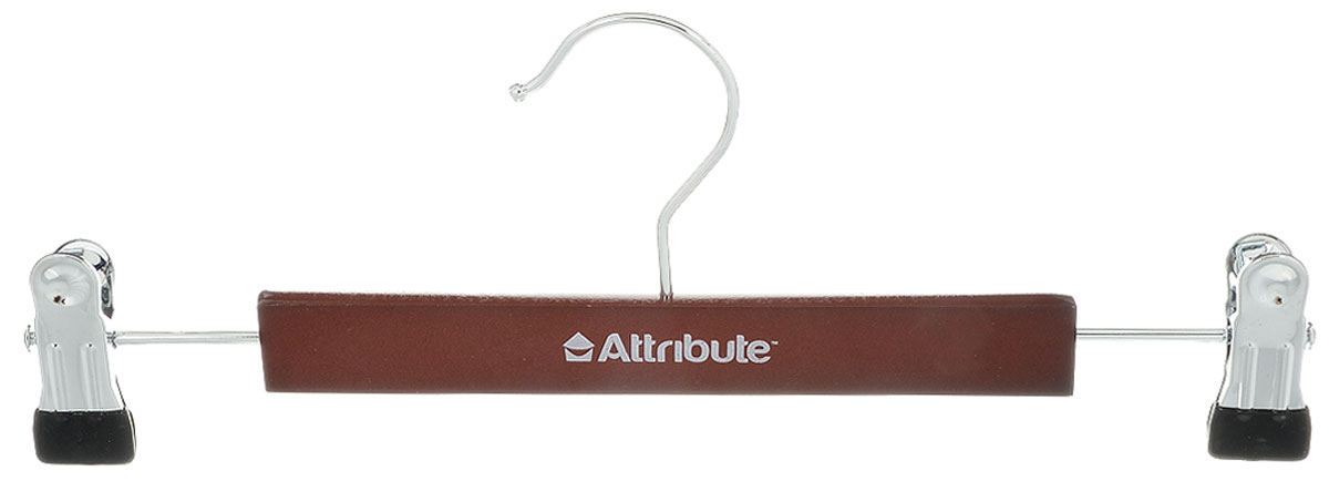 Вешалка для брюк Attribute Hanger Redwood, с клипсами, цвет: темно-коричневый, длина 30 смAHR261 Вешалка для брюк Attribute Hanger Redwood, с клипсами, цвет: темно-коричневый, длина 30 смAHR261Вешалка Attribute Hanger Classic изготовлена из металла и дерева, снабжена клипсами для брюк. Клипсы имеют специальные накладки из ПВХ, чтобы не повредить ткань. Вешалка - это незаменимая вещь для того, чтобы ваша одежда всегда оставалась в хорошем состоянии.Длина вешалки: 30 см.