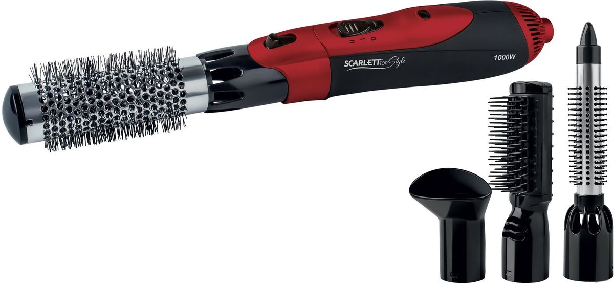 Scarlett SC-HAS73I10, Red Black фен-расческа
