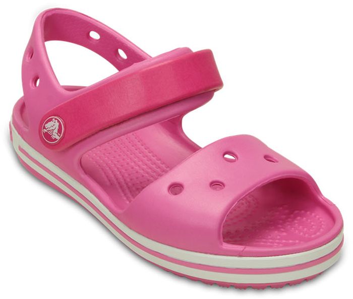 Сандалии для девочки Crocs, цвет: розовый. 12856-6LR. Размер C5 (22)