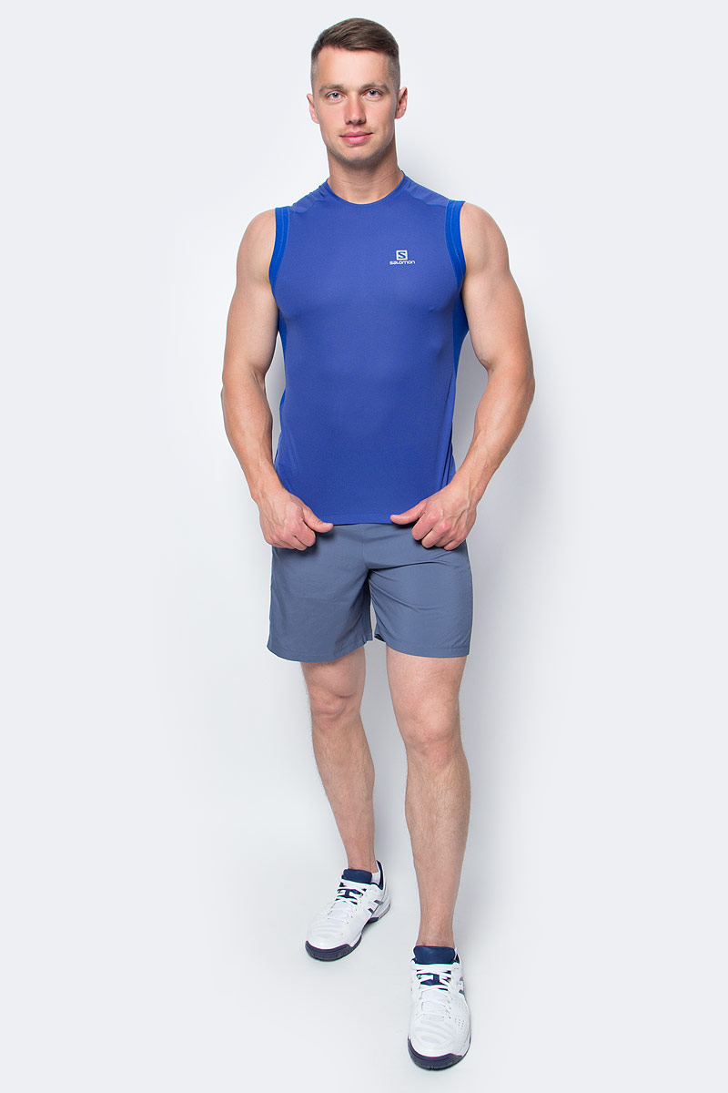 Майка для бега мужская Salomon Trail Runner Sleev Tee M, цвет: синий. L39259800. Размер XL (56/58)L39259800 Майка для бега мужская Salomon Trail Runner Sleev Tee M, цвет: синий. L39259800. Размер XL (56/58)L39259800Майка Salomon идеально подходит для занятий бегом или хайкинга в жаркую погоду. Мужская футболка обеспечивает полную свободу движений и вентиляцию, прекрасно сидит при надетом рюкзаке.
