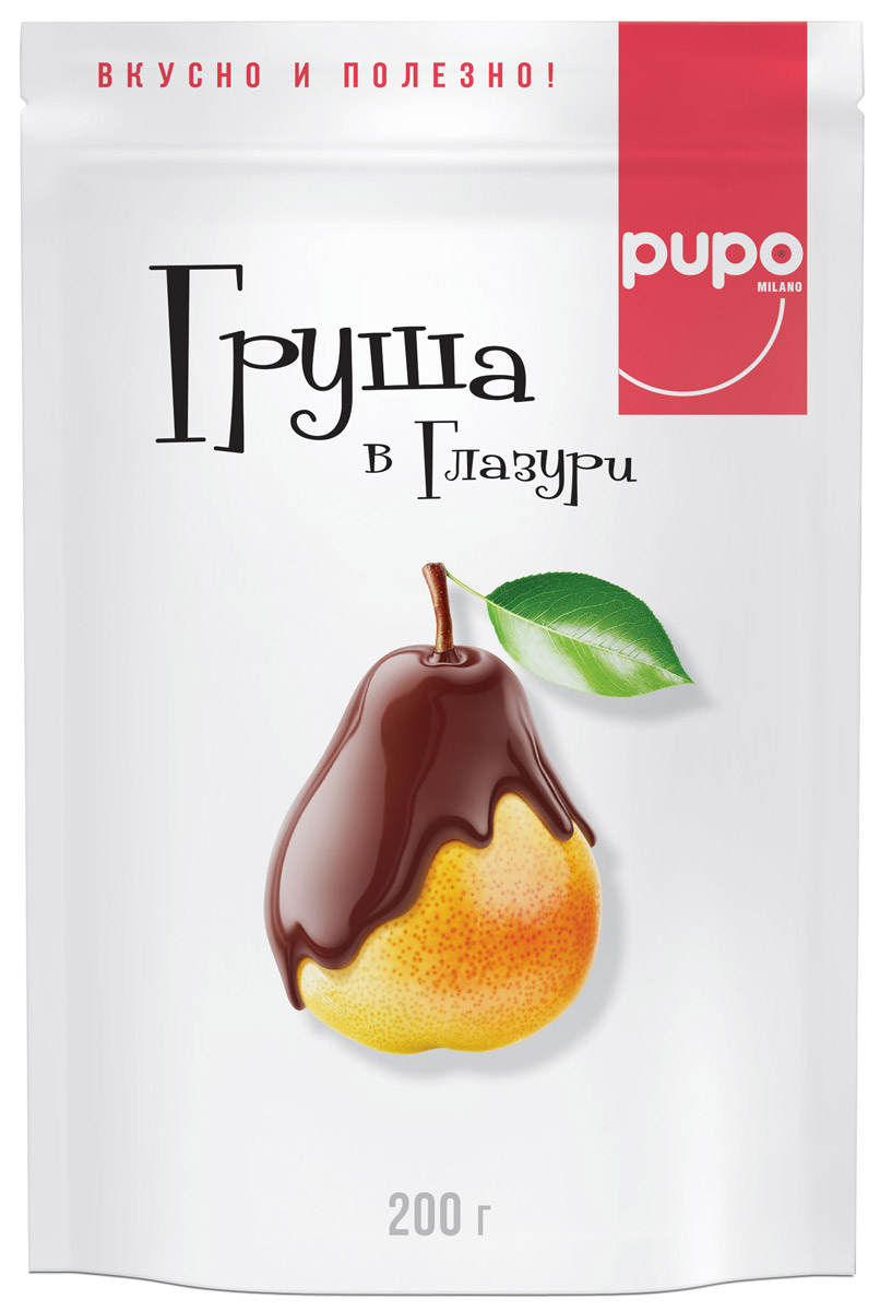 Pupo конфеты Груша в глазури, 200 г14.4131 Pupo конфеты Груша в глазури, 200 г14.4131Среднеазиатские груши, имеющие плотную мякоть, без ярко выраженного вяжущего вкуса, вызревшие и вкусные, идеальны для сушки. Сушеные груши PUPO обладают исключительно природной сладостью и в полной мере сохранили полезные вещества. Благодаря витаминам и микроэлементам, груши PUPO нормализуют сердечно-сосудистую и нервную системы. Они отлично подходят в качестве альтернативы десертам.