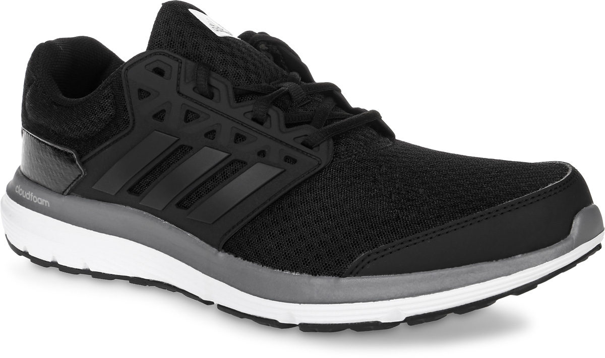Кроссовки для бега мужские adidas Galaxy 3.1, цвет: черный. BB3187. Размер 9,5 (42,5)BB3187 Кроссовки для бега мужские adidas Galaxy 3.1, цвет: черный. BB3187. Размер 9,5 (42,5)BB3187Мужские кроссовки для бега adidas Galaxy 3.1, выполненные из сетчатого текстиля и кожи, оформлены фирменными нашивками. Шнурки надежно зафиксируют модель на ноге. Внутренняя поверхность из текстиля комфортна при движении. Стелька выполнена из легкого ЭВА-материала с поверхностью из текстиля. Подошва изготовлена из высококачественной легкой резины и оснащена технологией Cloudfoam для поглощения ударных нагрузок и комфортной посадки без разнашивания. Поверхность подошвы дополнена рельефным рисунком.