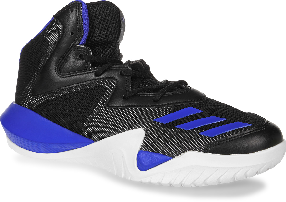Кроссовки для баскетбола мужские adidas Crazy Team 2017, цвет: черный, синий. BB8253. Размер 13 (47)BB8253 Кроссовки для баскетбола мужские adidas Crazy Team 2017, цвет: черный, синий. BB8253. Размер 13 (47)BB8253Мужские кроссовки для баскетбола adidas Crazy Team 2017 выполнены из сетчатого текстиля и искусственной кожи. Модель оформлена фирменными накладками из полимера. Шнурки надежно зафиксируют модель на ноге. Внутренняя поверхность из сетчатого текстиля комфортна при движении. Стелька выполнена из легкого ЭВА-материала с поверхностью из текстиля. Подошва изготовлена из высококачественной резины и дополнена рельефным рисунком. Задняячасть подошвы оснащена вставкой из Adiprene, которая смягчает ударную нагрузку на стопу и обеспечивает дополнительную амортизацию.