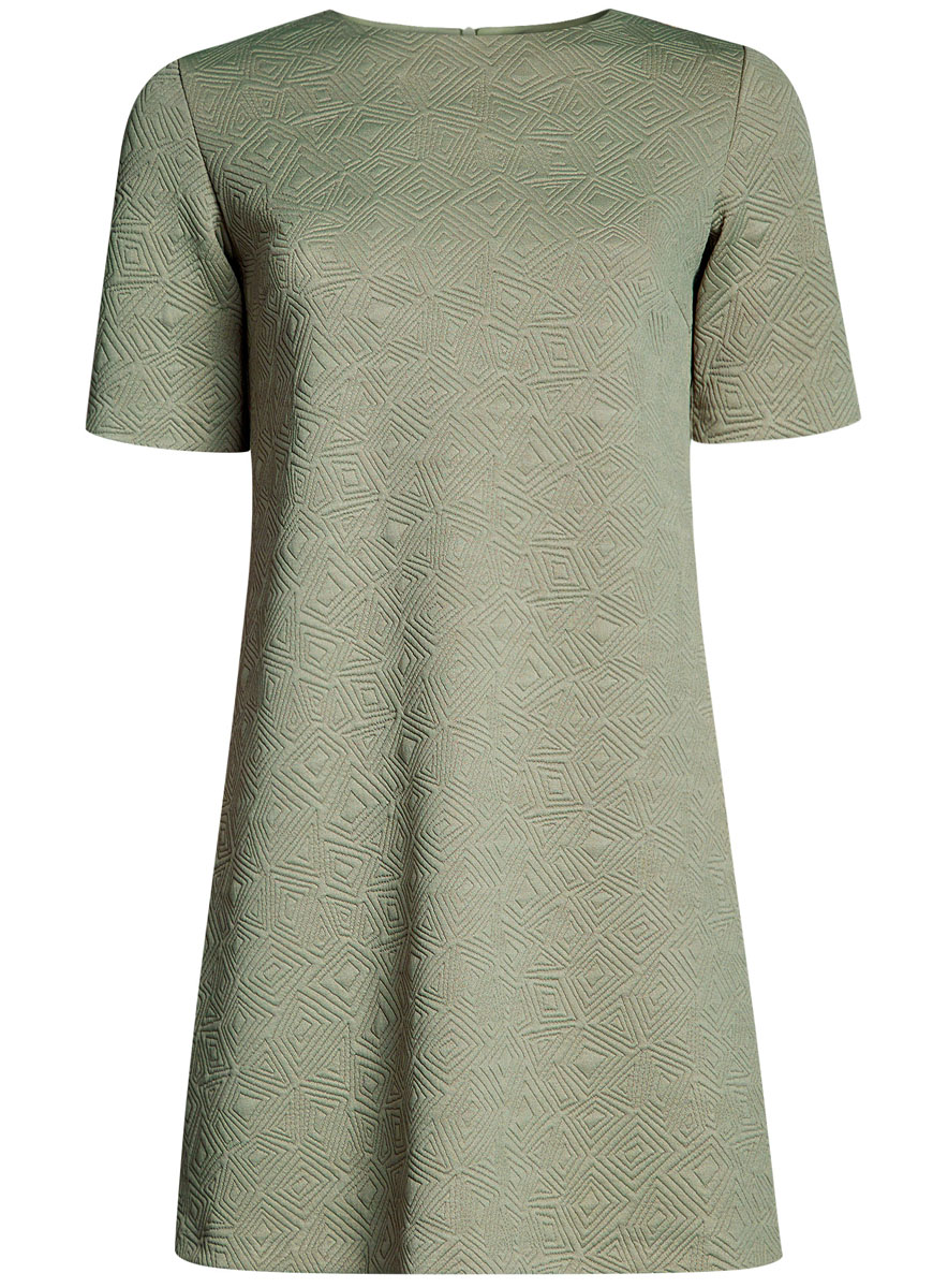 Платье oodji Collection, цвет: светло-зеленый. 24001110-4/46432/6000N. Размер XL (50-170)24001110-4/46432/6000N Платье oodji Collection, цвет: светло-зеленый. 24001110-4/46432/6000N. Размер XL (50-170)24001110-4/46432/6000NЛаконичное платье прямого силуэта oodji Collection выполнено из мягкой фактурной ткани. Модель мини-длины с круглым вырезом горловины и короткими рукавамизастегивается на скрытую молнию на спинке.