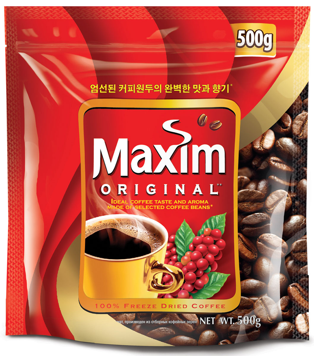 Maxim кофе натуральный растворимый сублимированный, 500 г mai xin 110 maxim 12g 110