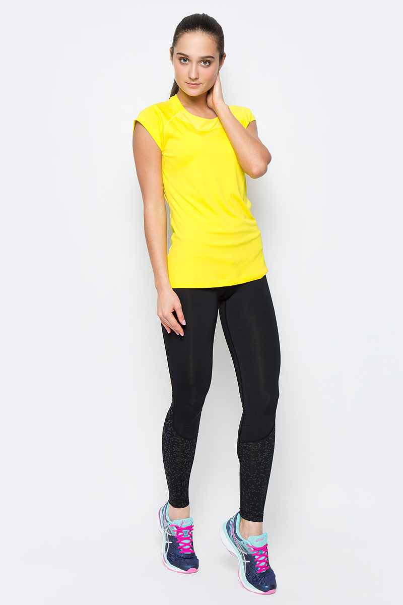 Футболка для бега женская Asics Capsleeve Top, цвет: желтый. 141646-0343. Размер S (42/44)141646-0343 Футболка для бега женская Asics Capsleeve Top, цвет: желтый. 141646-0343. Размер S (42/44)141646-0343Футболка Asics Capsleeve Top выполнена эластичной ткани с дышащими вставками. Изделие с круглым воротом и коротким рукавами реглан. Модель дополнена светоотражающими элементами. Технология Motion Dry позволяет выводить влагу, оставляя тело сухим и сохраняя его оптимальный температурный режим.