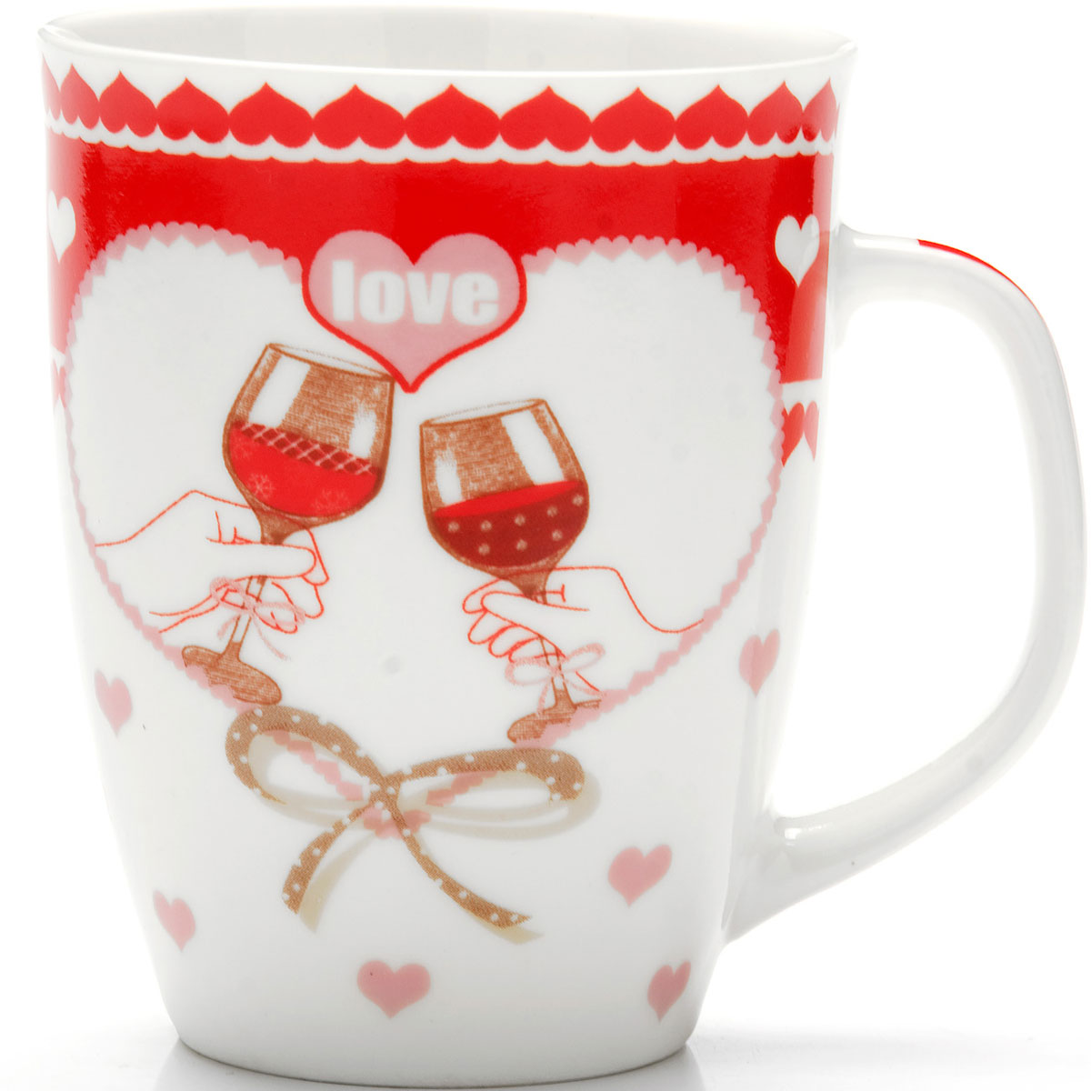 Кружка Loraine Love, 340 мл. 2597425974 Кружка Loraine Love, 340 мл. 2597425974Кружка изготовлена из высококачественной керамики и украшена дизайнерским рисунком. Посуда из этого материала позволяет максимально сохранить полезные свойства и вкусовые качества воды.Объем кружки: 340 мл.Диаметр кружки: 8 см.