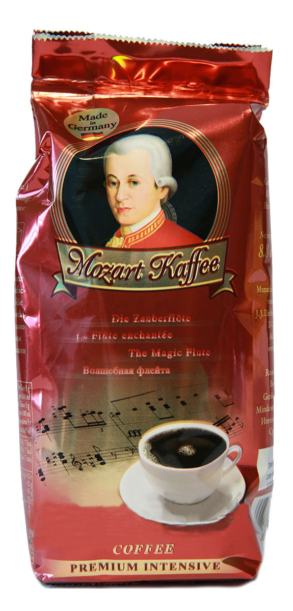 Darboven Mozart Kaffee Intensive кофе молотый, 250 г4006581171883 Darboven Mozart Kaffee Intensive кофе молотый, 250 г4006581171883Молотый кофе Mozart Kaffee Intensive неподражаем, как музыка композитора, в честь которого назван этот кофе. Композиция элитных зерен лучших плантаций мира, произведенная по традиционной технологии.
