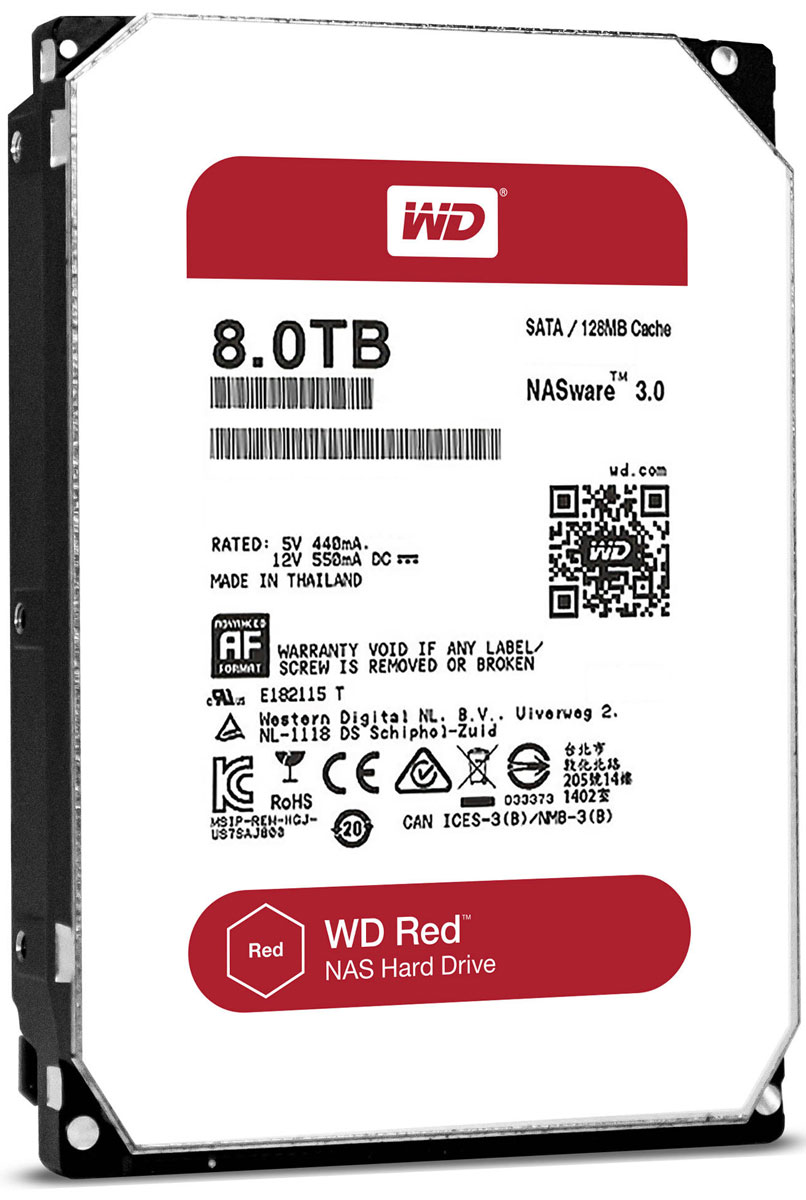 WD Red 8TB внутренний жесткий диск (WD80EFZX)WD80EFZX WD Red 8TB внутренний жесткий диск (WD80EFZX)WD80EFZXЧтобы быстро и удобно транслировать медиафайлы, создавать резервные копии данных, хранящихся на ПК, обмениваться файлами и работать с цифровыми материалами, установите в сетевом устройстве хранения накопители WD Red. Удобная интеграция, надежная защита данных и оптимальное быстродействие для систем NAS с высокими требованиями.Транслируйте цифровые материалы, выполняйте их резервное копирование, систематизируйте их и отправляйте на телевизор, ПК и другие устройства. Технология NASware повышает совместимость ваших накопителей с системами NAS, обеспечивая тем более высокое качество воспроизведения цифровых материалов на устройствах.В основе процветания любого бизнеса лежат производительность и эффективность. И именно этими двумя принципами WD руководствовались, разрабатывая накопители Red. Благодаря накопителю WD Red в системах NAS вы сможете предоставлять общий доступ к файлам и выполнять их резервное копирование с той же скоростью, с какой работает ваша компания.Доступная для загрузки бесплатная программа Acronis True Image WD Edition позволяет клонировать диски, а также создавать резервные копии операционной системы, приложений, настроек и всех данных.