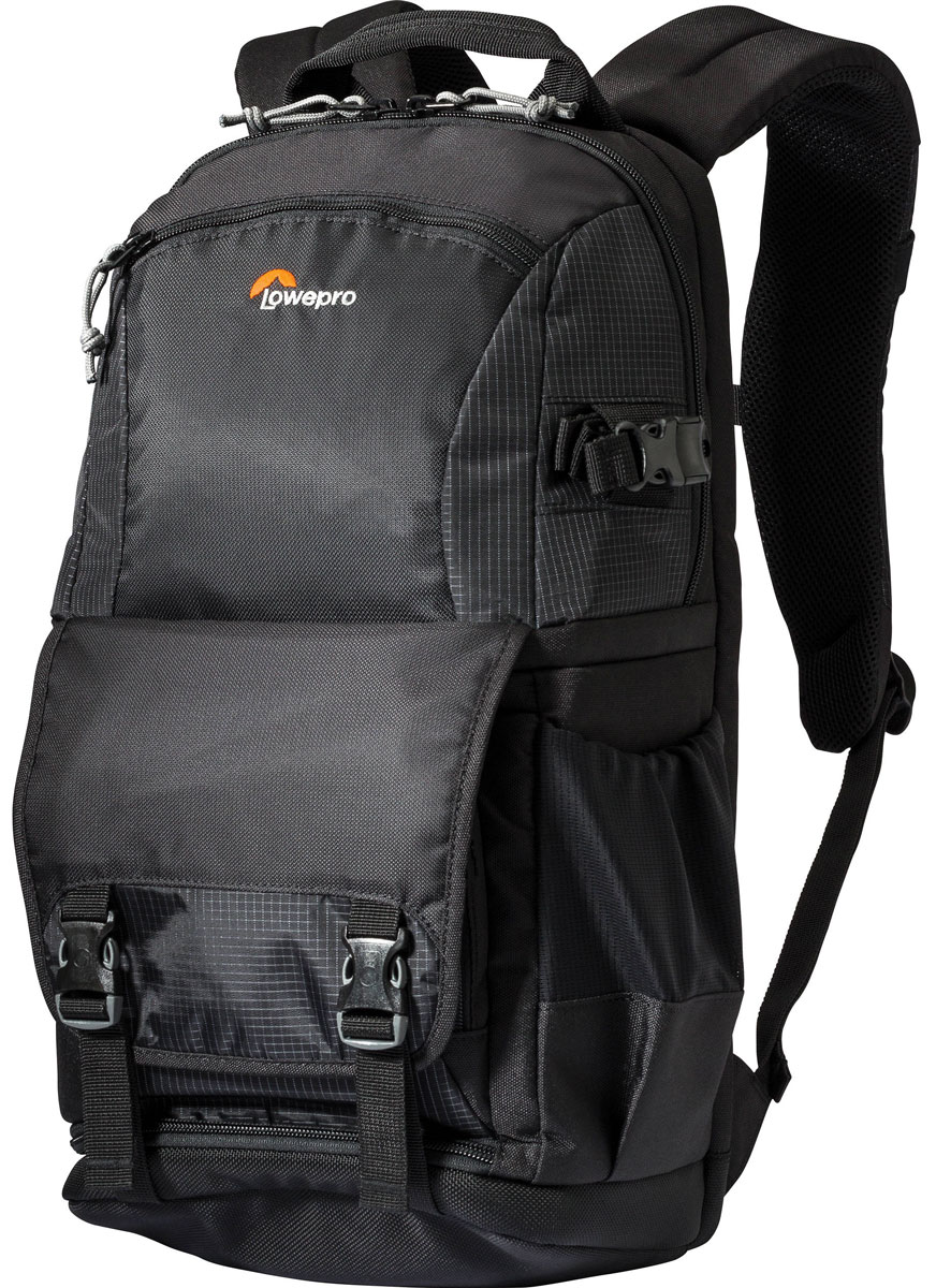 Lowepro Fastpack BP 150 AW II, Black рюкзак для фотоаппаратаLP36870-PRU Lowepro Fastpack BP 150 AW II, Black рюкзак для фотоаппаратаLP36870-PRUОбновленный рюкзак Lowepro Fastpack BP 150 AW II отличается оптимальным дизайном для фотографов-путешественников и возможностью гибкой трансформации внутреннего пространства в один из возможных вариантов использования.В данной серии рюкзаки получили дополнительную защиту благодаря всепогодному защитному чехлуAW Weather Cover, крепление для переноски штатива.В результате в сочетании с сохранением особенностей дизайна, присущей предыдущей серии, - наличие трех отделений (для камеры и аксессуаров, для ноутбука или планшета, для личных вещей),а также возможность убрать перегородки и использовать рюкзак как обычный туристический - усовершенствованная серия представляет собой законченный оптимальный вариант для фотографа, который ценит возможности трансформаций и комбинирования.Удобный и быстрый доступ к технике: оптимальный дизайн фото-отсека и два варианта доступа : сбоку или через полностью открывающееся основное отделение с регулирующимися фиксаторами доступаВнешний карман для аксессуаров и девайсовОтделение для ноутбука или планшетаДополнительное отделение для личных вещейВозможность объединения отсеков в одно общее отделение и использования в качестве обычного рюкзакаВсепогодный защитный чехолAll Weather CoverПрочный водоотталкивающий внешний материал Крепление для переноски штатива или бутылки воды : эластичный карман и фиксирующие ремешки Эргономичные регулируемые ремни для удобства переноскиВместимость:DSLR камера с одетым объективом (например,Nikon D7100 + 24-70 f/2.8), 1-2 объектива или вспышки, ноутбук 11, планшет, смартфон большого размера, наушники , жесткий диск, мелкие аксессуары
