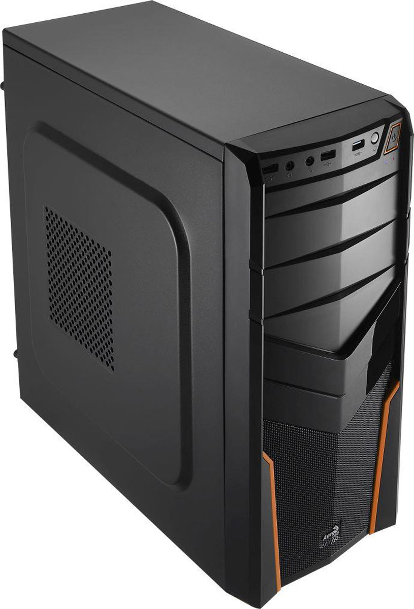 Aerocool V2X, Orange компьютерный корпус4713105952674 Aerocool V2X, Orange компьютерный корпус4713105952674Корпус Aerocool V2X изготовлен из панелей толщиной 0,5 мм и полностью окрашен изнутри в чёрный цвет. Он выполнен в форм-факторе MidTower и подойдет для геймеров и энтузиастов.На передней панели имеются 2 внешних отсека для 5,25-дюймового оптического привода или панели управления вентиляторами. Внутри корпуса располагаются 2 отсека для 3,5-дюймовых и 1 для 2,5-дюймового накопителей. Поддерживаются системы охлаждения процессора высотой до 150 мм. В Aerocool V2X можно установить видеокарты длиной до 320 мм.