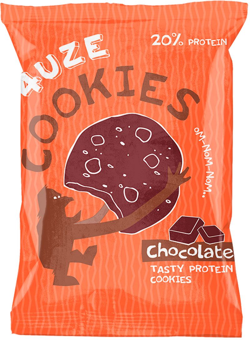 Печенье белковое 4UZE Fuze Cookies, шоколад, 640 г, 16 упаковок3882543 Печенье белковое 4UZE Fuze Cookies, шоколад, 640 г, 16 упаковок3882543Полезное печенье с яркими вкусами предназначено для поддержки организма спортсмена в повседневной жизни, когда нет возможности строго придерживаться специальных диет. В обычном виде печенье буквально тает во рту, а если положить его на 15 секунд в микроволновку, то получится отличный теплый маффин, который станет прекрасным полезным десертом.Состав: концентрат сывороточного белка, пшеничный белок, клетчатка, смесь насыщенных и ненасыщенных жиров, фруктоза, разрыхлитель, арахис дробленый, арахисовая мука, ароматизатор «Печенье», сорбат калия (консервант), бензоат натрия (консервант), сукралоза (подсластитель).