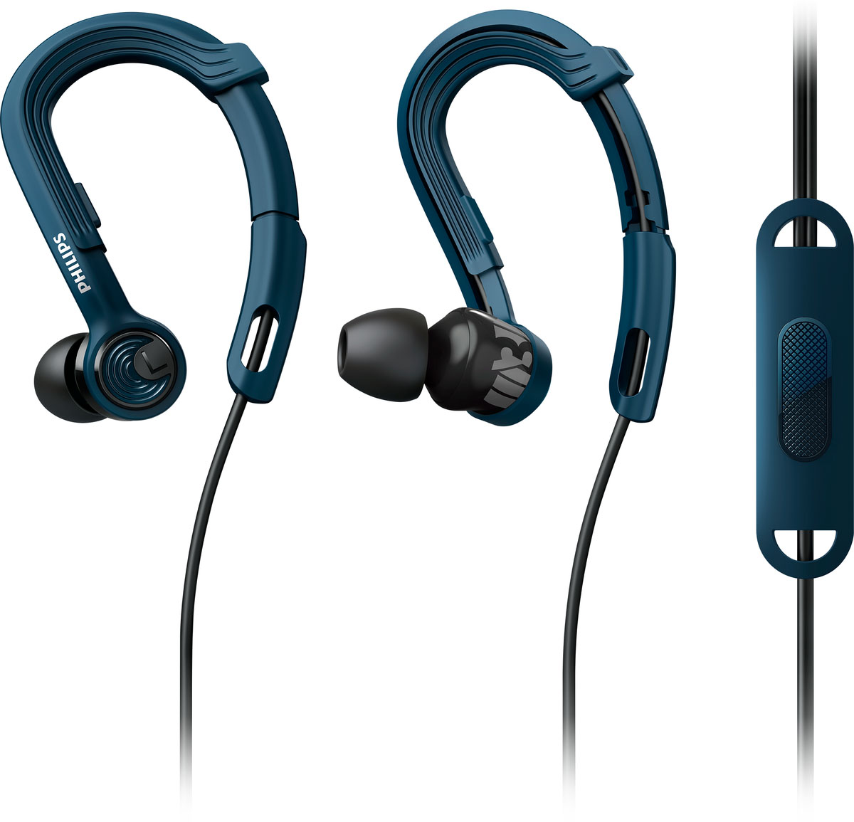 Philips SHQ3405BL/00 наушникиSHQ3405BL/00 Philips SHQ3405BL/00 наушникиSHQ3405BL/00Наушники Philips SHQ3405BL/00 помогут сконцентрироваться и сохранить мотивацию при выполнении самых трудных задач. Благодаря регулировке крепления-крючка, легкому весу и защите от пота вы можете наслаждаться великолепным звучанием музыки во время интенсивных тренировок.Наушники ActionFit с запатентованным регулируемым заушным креплением обеспечивают надежную посадку и комфорт. Просто поместите крючки за уши и сдвиньте регулируемое крепление вверх или вниз для комфортной посадки. Теперь вы готовы к покорению любых высот и препятствий - наушники останутся на месте, чем бы вы ни занимались.Конструкция наушников ActionFit разрабатывалась для гарантии прочности и надежности. Кевларовый кабель хорошо защищен от износа и поломок и рассчитан на использование в жестких условиях во время тренировок.8,6-мм излучатели обеспечивают великолепное звучание, которое помогает достичь превосходных результатов.Наушники-вкладыши обеспечивают плотное прилегание к стенкам слухового прохода, что приводит к превосходной звуковой изоляции. Эргономичная форма акустических трубок обеспечивает идеальную посадку.Кабельный зажим обеспечивает удобное положение кабеля во время максимальных нагрузок.Наушники ActionFit весят всего 7,1 грамма - они очень легкие и обеспечивают комфортное ношение. Скорее всего, во время тренировки вы даже не будете их ощущать - останется лишь превосходный, мощный звук, который гарантирует концентрацию и желание продолжать тренироваться.Не бойтесь вспотеть или промокнуть. С защитой от влаги по стандарту IPX4 вы можете тренироваться даже под дождем, и ни одна капля влаги не проникнет в наушники.Водонепроницаемые материалы, из которых изготовлены наушники, позволяют мыть их под краном.