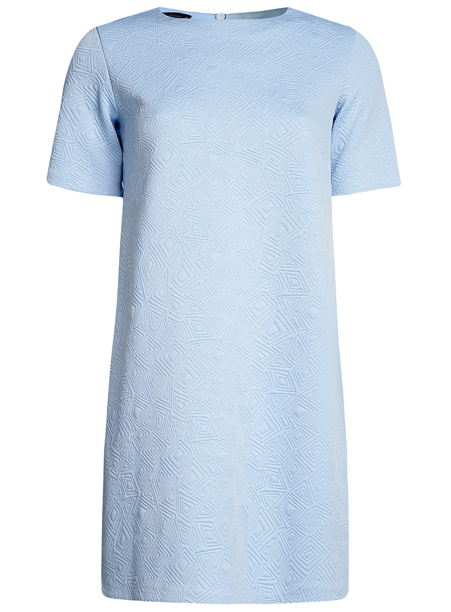 Платье oodji Collection, цвет: голубой. 24001110-4/46432/7000N. Размер XS (42-170)
