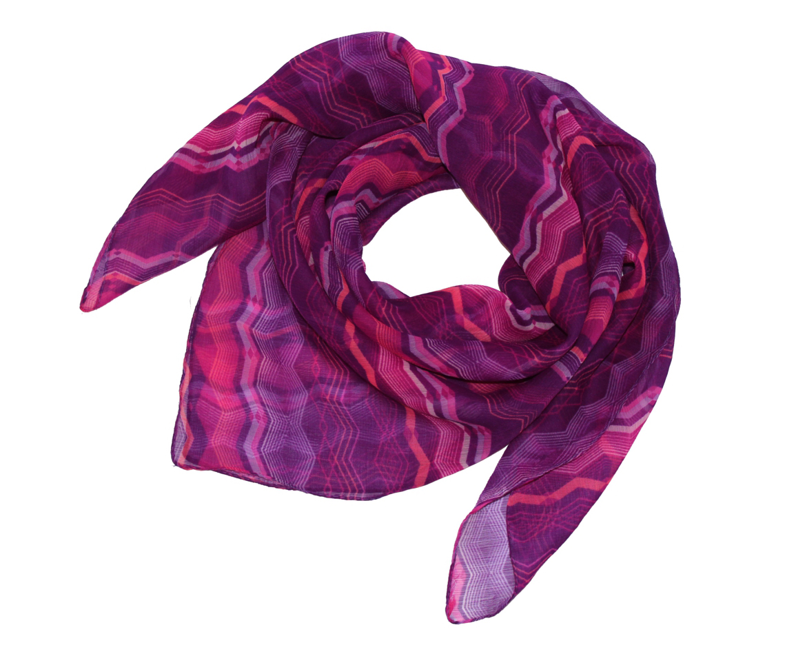 Платок женский Ethnica, цвет: фиолетовый, розовый. 524040н. Размер 90 см х 90 см