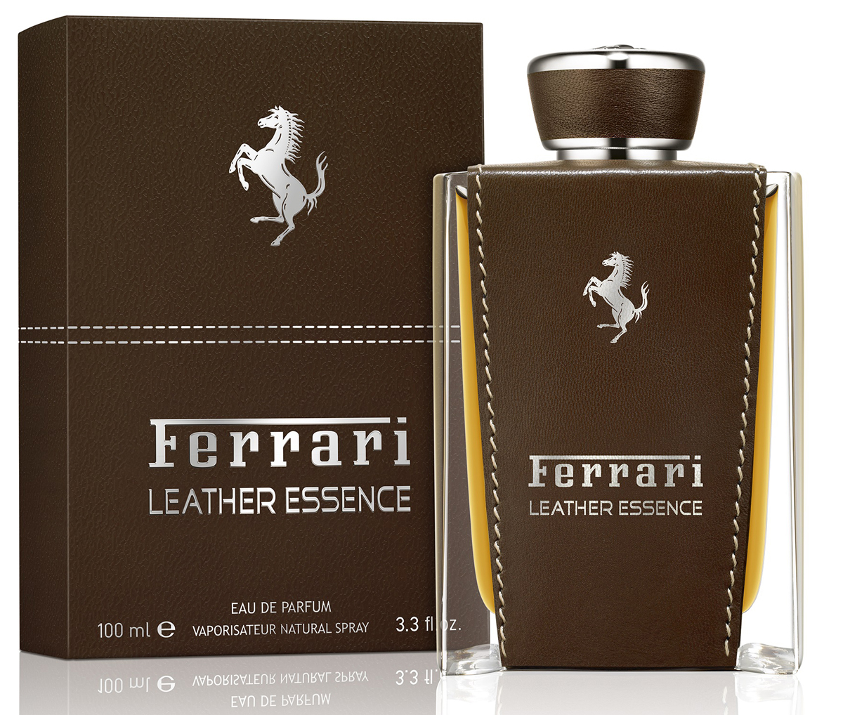 Ferrari Парфюмерная вода LEATHER ESSENCE мужская, 100 мл67000106 Ferrari Парфюмерная вода LEATHER ESSENCE мужская, 100 мл67000106Парфюмерная коллекция Essence бренда Ferrari пополняется еще одним ароматом для мужчин. Новинка названа Leather Essence и вдохновлена роскошным кожаным салоном спорткара Ferrari GT. Удобные кресла, облаченные в эластичную, изящно текстурированную и безупречное скроенную кожу, свидетельствуют об абсолютном внимании Ferrari к деталям. Роскошь, элегантность и чувственность - все это отражено и в Ferrari Leather Essence.В основе аромата - игра богатых амброво-кожаных и глубоких древесных нот. Цель: используя высококачественные ингредиенты, передать чувственность и мощь, с которыми ассоциируется знаменитый автомобильный бренд Ferrari!Композиция Leather Essence открывается цитрусово-пряными аккордами горького апельсина, бергамота и бутонов гвоздики. Соблазнительное сердце построено вокруг аккорда темной кожи, дополненного корой корицы и дымными бобами тонка. Глубокая и мужественная древесная база создана из пачули, гваякового дерева и кедра, чуть смягченных прикосновением ванили