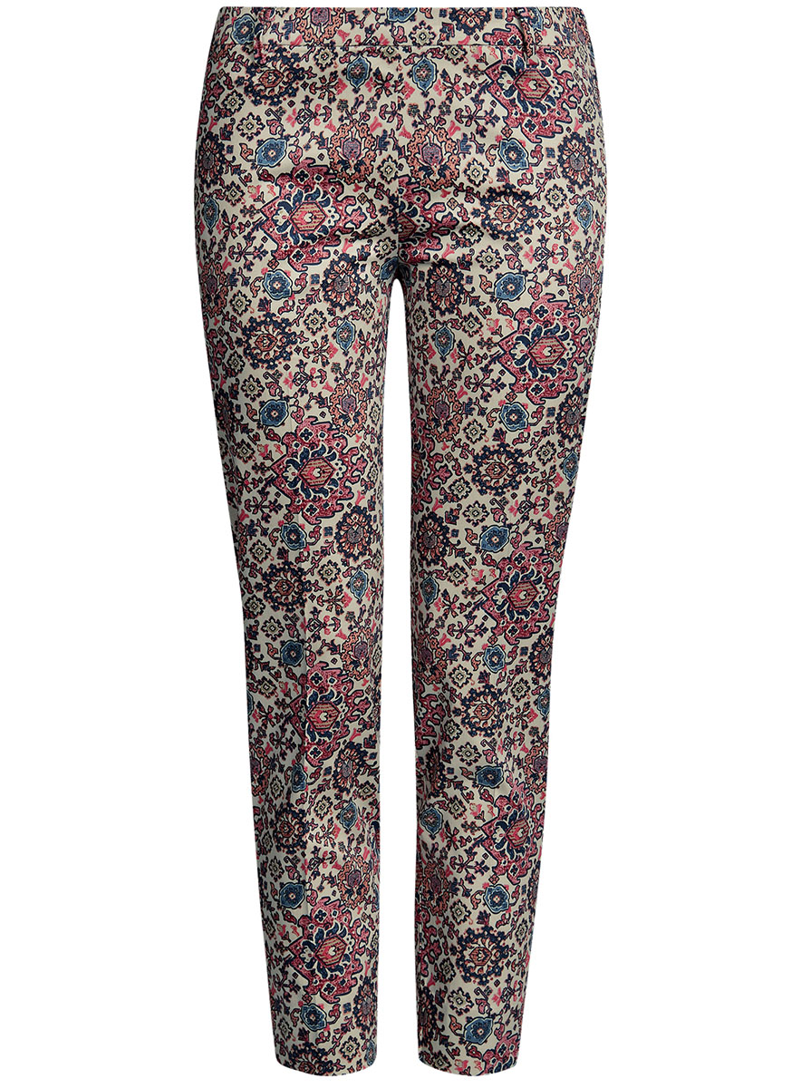 Брюки женские oodji Collection, цвет: розовый, синий. 21706022B/14522/4175E. Размер 40-170 (46-170)21706022B/14522/4175E Брюки женские oodji Collection, цвет: розовый, синий. 21706022B/14522/4175E. Размер 40-170 (46-170)21706022B/14522/4175EСтильные женские брюки oodji Collection изготовлены из натурального хлопка с добавлением эластана. Модель-слим со стандартной посадкой выполнена в лаконичном стиле и по низу брючин оформлена небольшими разрезами. Застегиваются брюки по боковому шву на застежку-молнию. Сзади изделие оформлено прорезным карманом-обманкой, а в поясе имеет шлевки для ремня.