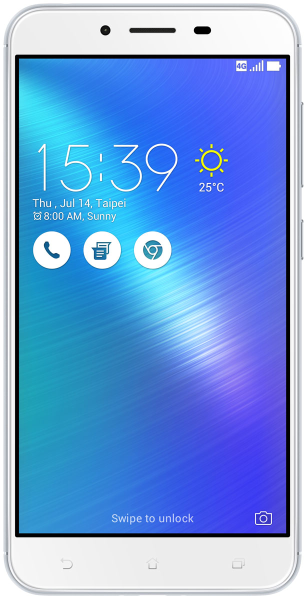 ASUS ZenFone 3 Max ZC553KL, Silver (90AX00D3-M00300)90AX00D3-M00300 ASUS ZenFone 3 Max ZC553KL, Silver (90AX00D3-M00300)90AX00D3-M00300Вы живете активной жизнью, а ваш смартфон к середине дня уже разряжен? Тогда вам нужен новый ZenFone 3 Max. Аккумулятор емкостью 4100 мАч позволит пользоваться этим смартфоном с раннего утра до поздней ночи. Работайте продуктивнее, и развлекайтесь ярче - ZenFone 3 Max поможет вам жить еще активнее!С новым 5,5-дюймовым ZenFone 3 Max вам больше не придется беспокоиться о том, что смартфон разрядится в самый неподходящий момент, ведь благодаря большой емкости аккумулятора (4100 мАч), ZenFone 3 Max может работать до 33 дней в режиме ожидания. Чем больше емкость аккумулятора, тем больше пользы от смартфона, ведь каждый хочет получить максимум от своего мобильного устройства, не прибегая к подзарядке: пролистать больше веб-сайтов, просмотреть больше видеороликов и пообщаться с большим числом друзей, чем при использовании обычных смартфонов.Емкость аккумулятора ZenFone 3 Max составляет целых 4100 мАч, поэтому вы с легкостью сможете использовать смартфон в качестве мобильного зарядного устройства для других гаджетов.Емкости аккумулятора в современном смартфоне никогда не бывает много. Именно поэтому инженеры компании Asus разработали две специальных энергосберегающих технологии, позволяющие продлить время автономной работы ZenFone 3 Max. Даже если уровень заряда аккумулятора упадет до 10%, вы сможете увеличить время работы смартфона в режиме ожидания на дополнительные 30 часов, просто активировав функцию суперэкономии.ZenFone 3 Max сочетает в себе все самое лучшее: дисплей, покрытый защитным стеклом с закругленными краями, эргономичный корпус с изогнутой задней панелью, стильные цвета. Это шедевр современного дизайна и инновационных технологий, который не захочется выпускать из рук.Расположенный на задней панели сканер отпечатка пальца служит не только для моментальной разблокировки смартфона, но и поддерживает несколько других полезных функций. Например, проведя по нему сверху вниз, вы активируете фронтальную камеру для съемки селфи, чтобы затем сделать снимок прикосновением к этому же сканеру, который в данном случае будет выступать в качестве дублирующей кнопки затвора.ZenFone 3 Max оснащается 16-мегапиксельной основной камерой с функцией мгновенного срабатывания затвора, а фронтальная камера, обладающая сенсором с разрешением 8 мегапикселей, поможет сделать отличные селфи и пообщаться по видеосвязи.ZenFone 3 Max оснащается уникальной системой, которой нет у других смартфонов - тройной автофокусировкой TriTech. Инженеры Asus объединили три технологии наведения камеры смартфона на резкость - лазерную, фазовую и следящую, и время фокусировки в различных условиях и сценариях съемки составляет всего 0,03 с. ZenFone 3 Max сфокусируется в 10 раз быстрее, чем вы успеете моргнуть!Система 3-осной электронной стабилизации помогает записывать плавные видеоролики даже при съемке с рук или на ходу.Камера с технологией PixelMaster предлагает целый ряд специальных режимов, помогающих сделать превосходные снимки. В режиме расширенного динамического диапазона (HDR) происходит автоматическое изменение параметров изображения с целью обеспечения равномерной засветки всей фотографии, что будет очень полезно при съемке в контровом свете. Яркость фотографии при этом увеличивается до 400%. В режиме супер-разрешения ZenFone 3 Max делает сразу четыре снимка с разрешением 16 мегапикселей, а затем объединяет их в одну фотографию, четкость которой будет эквивалентна 64-мегапиксельному изображению. Режим низкой освещенности позволяет получить качественные фотографии с хорошей детализацией даже при слабом свете.В ZenFone 3 Max используется 64-битный процессор Qualcomm Snapdragon 430, который сочетает высокую производительность с низким энергопотреблением. Его мощности хватит для быстрой работы любых мобильных приложений, чему также способствует большой объем оперативной памяти - до 3 ГБ.В линейке смартфонов ZenFone 3 реализован пользовательский интерфейс ZenUI, разработанный специально для мобильных устройств Asus, поэтому вам предлагается улучшенный дизайн, увеличенная производительность и множество дополнительных функций по сравнению со стандартным интерфейсом. Например, прогноз погоды теперь выводится с красочными анимационными эффектами, а внешний вид виджета часов стал еще более стильным. Кроме того, оживлению интерфейса способствуют эффект параллакса во время пролистывания, а замораживание фона помогает глазам сфокусироваться на главном. Удобный и функциональный, ZenUI 3.0 - это не просто пользовательский интерфейс, это надежный помощник, который всегда под рукой!Телефон сертифицирован EAC и имеет русифицированный интерфейс меню и Руководство пользователя на русском языке.