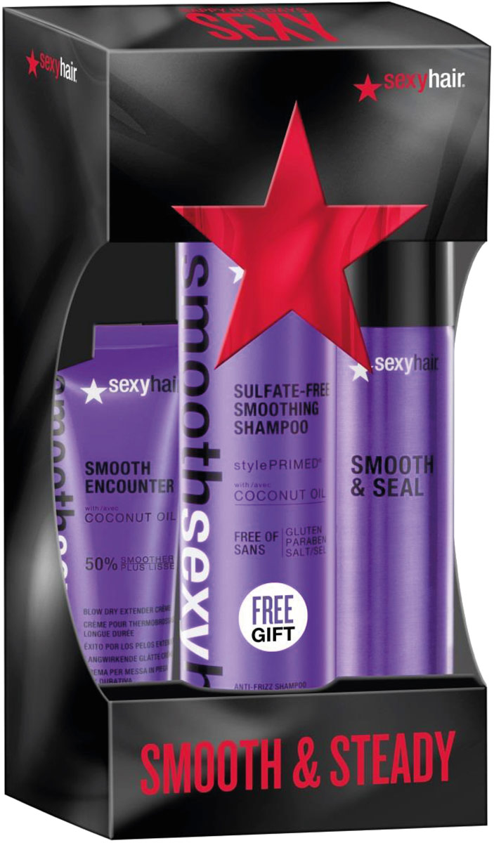Sexy Hair Набор Безупречная гладкость38X16HOL-1 Sexy Hair Набор Безупречная гладкость38X16HOL-1Спрей разглаживающий 225 млКрем разглаживающий 100 млШампунь разглаживающий без сульфатов 300 мл — в подарок!