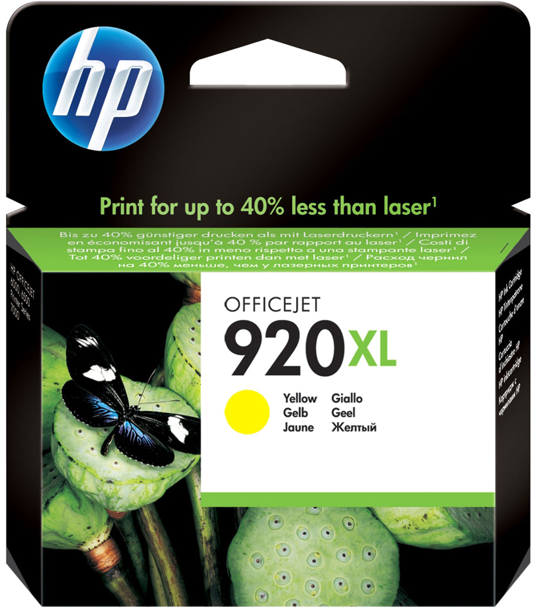 HP CD974AE (№ 920XL), Yellow картридж для OJ 6000/6500/7000CD974AE HP CD974AE (№ 920XL), Yellow картридж для OJ 6000/6500/7000CD974AEЖелтые картриджи HP 920XL с оригинальными чернилами HP гарантируют печать цветных документов профессионального качества с меньшими затратами по сравнению с лазерными устройствами. Оригинальные чернила HP обеспечивают быстрое высыхание документов, особенно при использовании бумаги с логотипом ColorLok.Оригинальные чернила HP позволяют печатать цветные документы профессионального качества почти на 40 % дешевле, чем при использовании лазерных устройств. Раздельные картриджи обеспечивают экономичную печать.Добейтесь впечатляющего качества печати. Оригинальные чернила HP обеспечивают быстрое высыхание документов, особенно при использовании бумаги с логотипом ColorLok. Технологии HP позволяют заменять картриджи без особых усилий.Воспользуйтесь функцией оповещения о низком уровне чернил и оцените удобство приобретения расходных материалов с помощью системы HP SureSupply. Вы можете ознакомиться со списком картриджей, которые можно использовать на вашем принтере, и заказать их в Интернете.