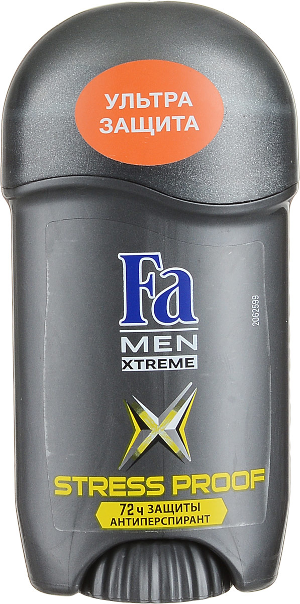 Fa Men Дезодорант-стик Xtreme Activated Stress Proof, мужской, 50 мл12126551 Fa Men Дезодорант-стик Xtreme Activated Stress Proof, мужской, 50 мл12126551Fa Men Xtreme Activated Stress Proof - надежная защита даже в самых стрессовых ситуациях! Благодаря уникальной технологии део-защита начинает работать во время выработки адреналина. 72 часа высокоэффективной защиты против влажности и запаха пота. 0% спирта. Дерматологически протестировано. Характеристики:Объем: 50 мл. Артикул: 1812652. Производитель: Германия. Товар сертифицирован.