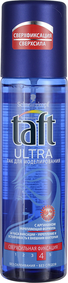 Лак для моделирования Taft Ultra, сверхсильная фиксация, 200 мл906060 Лак для моделирования Taft Ultra, сверхсильная фиксация, 200 мл906060Жидкий лак для моделирования Taft Ultra не склеивает волосы, легко удаляется при расчесывании. Волосы остаются мягкими и не пересушенными. Senso Touch эффект - длительная фиксация 24 часа и ощущение естественных волос - без склеивания. Специальная формула Taft три погоды с УФ-фильтром защищает ваши волосы от солнца, ветра и влажности - весь день. Характеристики: Объем: 200 мл. Производитель: Словакия. Артикул: 1261104.Товар сертифицирован.