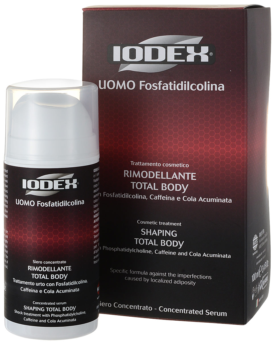 Iodase Сыворотка для тела для мужчин Iodex Uomo F -Fosfatidilcolina-, 100 мл0893 Iodase Сыворотка для тела для мужчин Iodex Uomo F -Fosfatidilcolina-, 100 мл0893Особенный Ф-комплекс содержит, помимо фосфатидилколина, также Адипокины - смесь натуральных активных компонентов, которые совместно борются против жировых отложений.