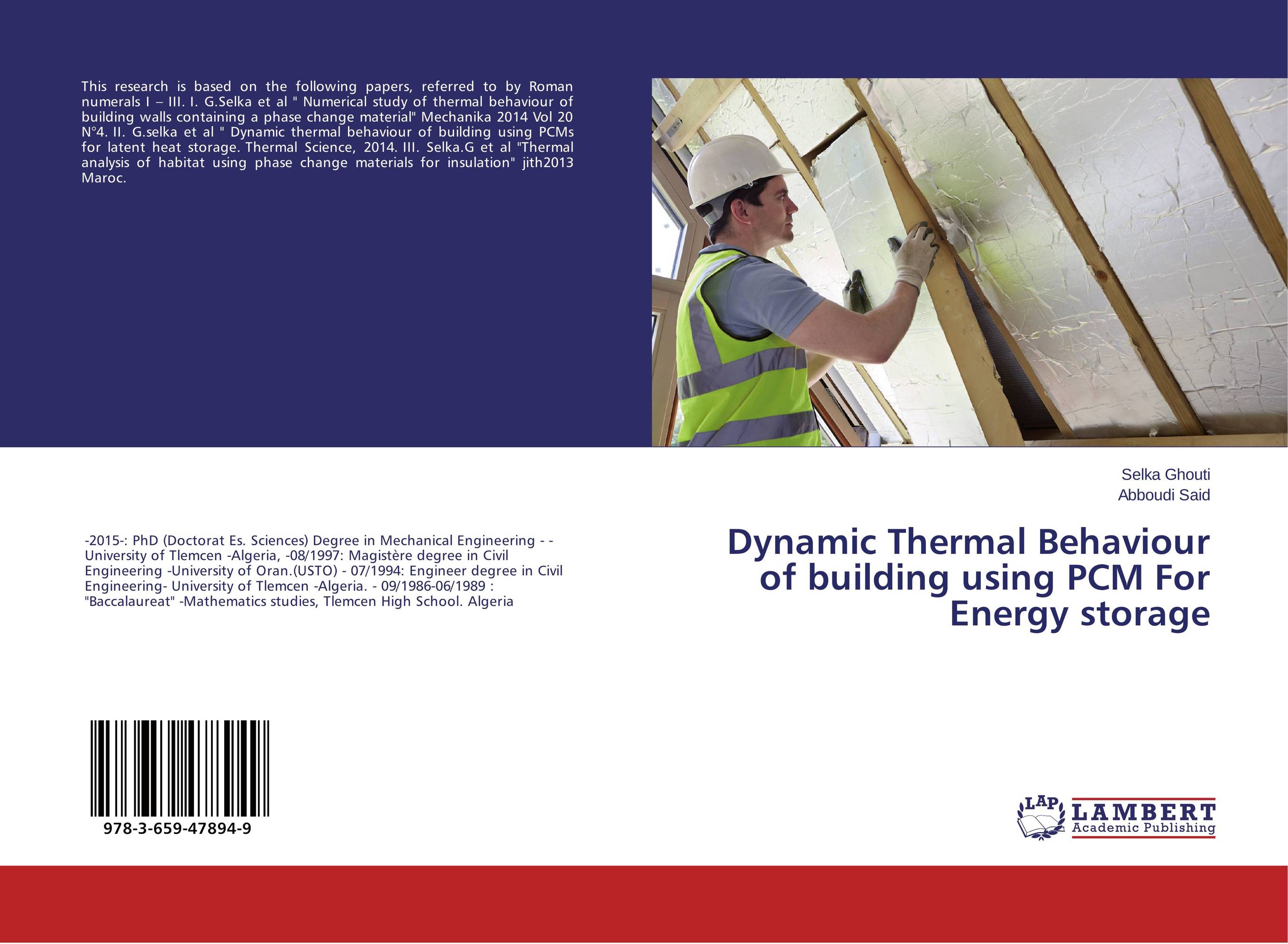 Dynamic Thermal Behaviour of building using PCM For Energy storage seek thermal
