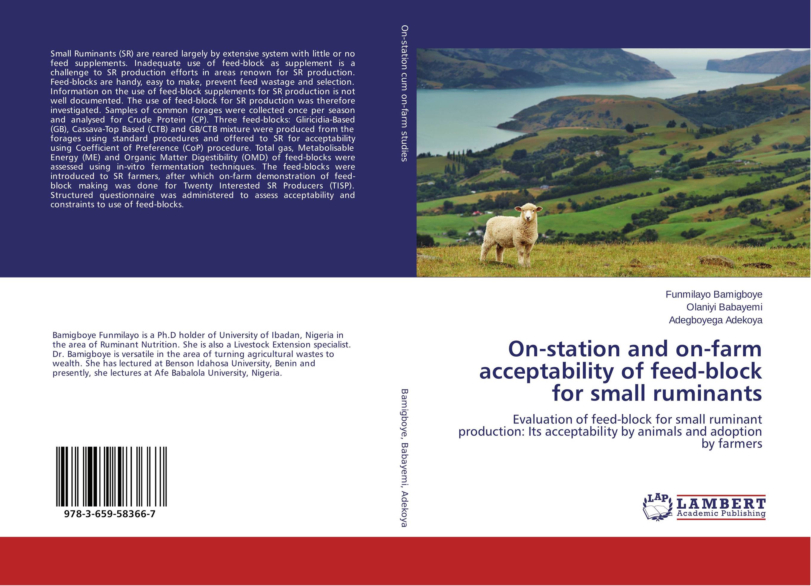 On-station and on-farm acceptability of feed-block for small ruminants feed motor used for roland rs640 printer