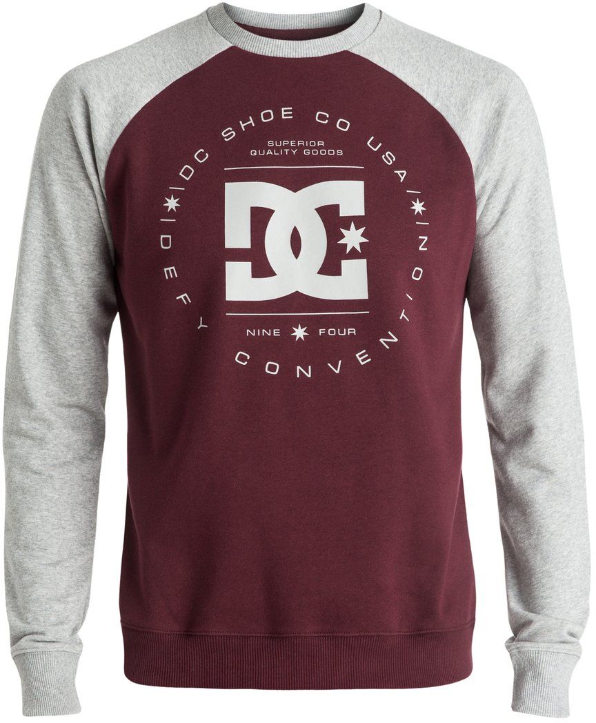 Толстовка мужская DC Shoes, цвет: серый, бордовый. EDYSF03122-XSSR. Размер XL (52/54)EDYSF03122-XSSR Толстовка мужская DC Shoes, цвет: серый, бордовый. EDYSF03122-XSSR. Размер XL (52/54)EDYSF03122-XSSRМужской свитшот DC Shoes выполнен из хлопка с добавлением полиэстера. Модель имеет комфортный классический крой, длинные рукава-реглан и круглый вырез горловины. Манжеты рукавов, горловина и низ толстовки дополнены эластичным материалом в рубчик. Графический принт нанесен по щадящей технологии окрашивания ткани.