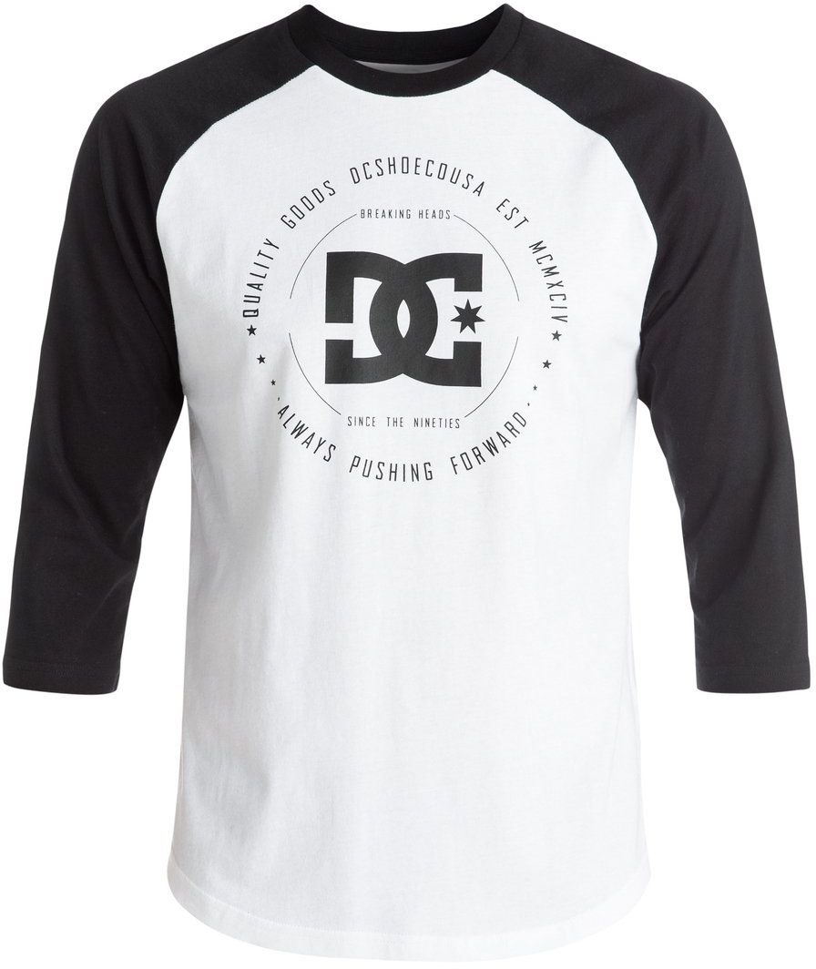 Лонгслив мужской DC Shoes, цвет: белый, темно-серый. EDYZT03505-XWWK. Размер XXL (54/56)EDYZT03505-XWWK Лонгслив мужской DC Shoes, цвет: белый, темно-серый. EDYZT03505-XWWK. Размер XXL (54/56)EDYZT03505-XWWKЛонгслив мужской DC Shoes выполнен из натурального хлопка. Модель имеет стандартный крой, рукава-реглан длиной 3/4 и круглый вырез горловины. Графический принт нанесен по щадящей технологии окрашивания ткани.