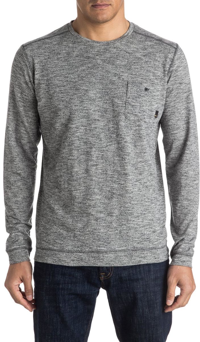 Свитшот мужской Quiksilver, цвет: серый. EQYSW03142-KTFH. Размер XL (52/54)EQYSW03142-KTFH Свитшот мужской Quiksilver, цвет: серый. EQYSW03142-KTFH. Размер XL (52/54)EQYSW03142-KTFHМужской свитшот Quiksilver с длинными рукавами изготовлен из смесового материала. Модель с круглой горловиной дополнена на груди накладным карманом.