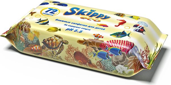 Skippy Влажные салфетки детские Eco 72 шт