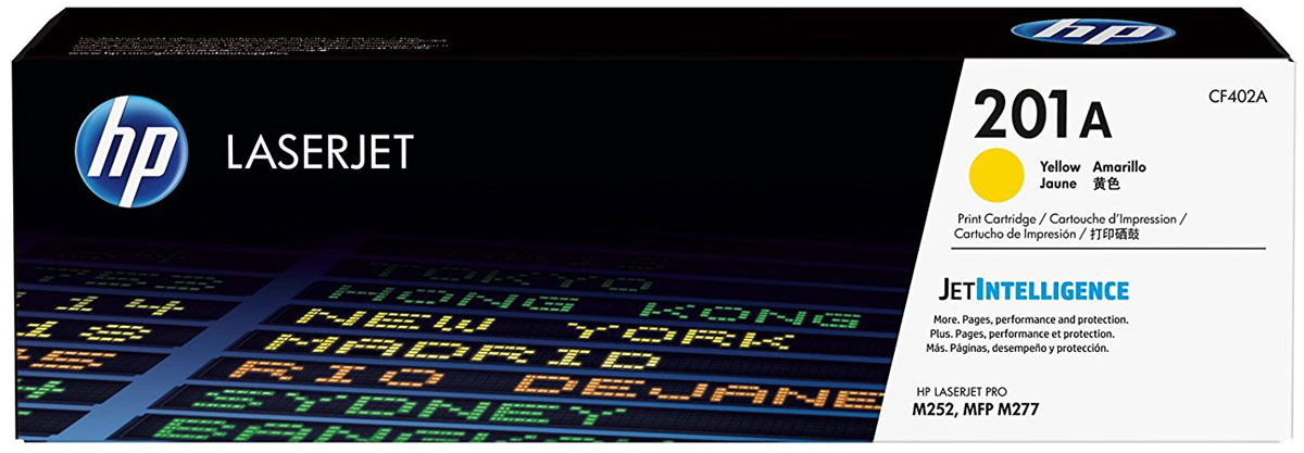 HP CF402A (201A), Yellow тонер-картридж для Color LaserJet Pro M252/M274/M277CF402A HP CF402A (201A), Yellow тонер-картридж для Color LaserJet Pro M252/M274/M277CF402AОригинальные лазерные картриджи HP 201A с технологией JetIntelligence оснащены инновационными средствами проверки и отличаются потрясающей производительностью при высокой скорости работы.Будьте уверены, что извлекаете максимум выгоды из каждого картриджа. Оригинальные лазерные картриджи HP LaserJet с технологией JetIntelligence гарантируют точное отслеживание уровня расхода тонера.Количество высококачественных документов, которые вы сможете напечатать, превзойдет все ожидания. Тонер ColorSphere 3 был специально разработан для повышения производительности принтера. Низкая температура плавления гарантирует профессиональное качество печати.Все оригинальные лазерные картриджи HP LaserJet с поддержкой JetIntelligence оснащены эксклюзивной технологией HP по борьбе с поддельной продукцией. При установке картриджа в принтер его подлинность проверяется автоматически.