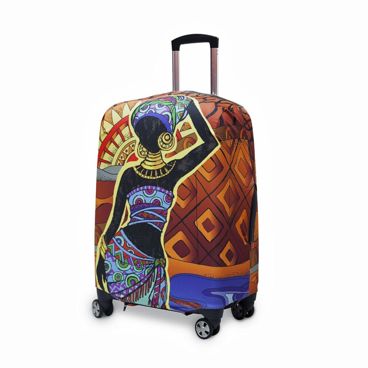 Чехол для чемодана Fancy Armor "Travel Suit Eco. Африка", размер M/L (52-65 см)