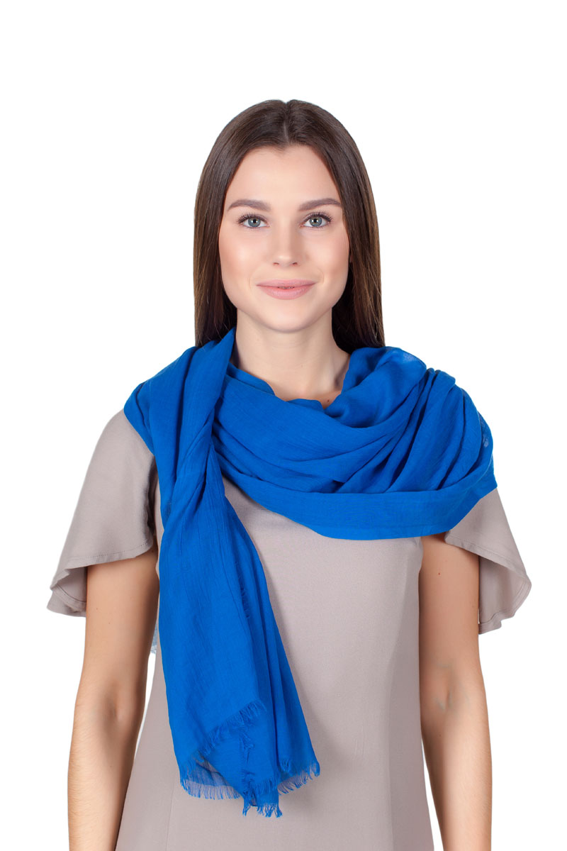 Палантин Sophie Ramage, цвет: темно-голубой. QA-11715-4. Размер 100 см х 180 см