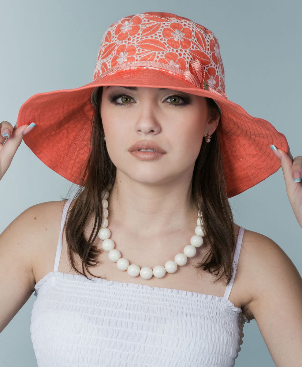 Шляпа женская Level Pro, цвет: коралловый. 013960. Размер 56/58